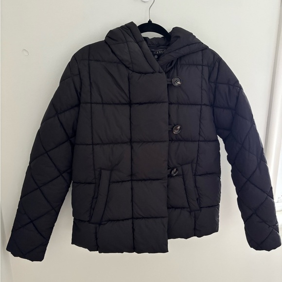 Bernardo Box Quilt Puffer Jacket in Black NWT - Picture 3 of 9